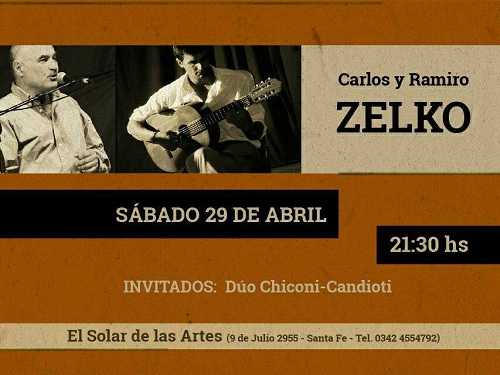 Carlos y Ramiro Zelco actuarán en Sta fe 