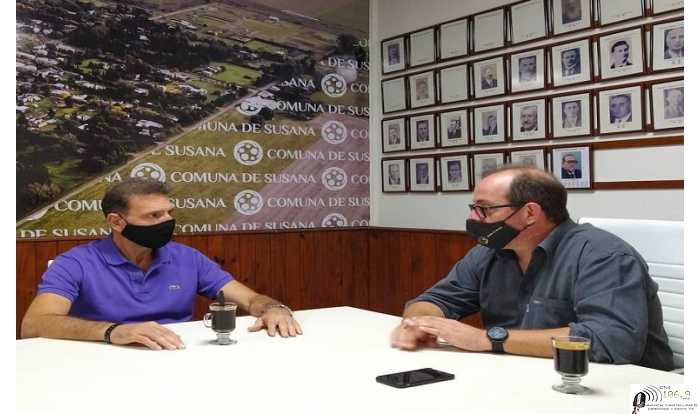 Reunión entre Dario Cocco  y el Presidente Comunal de Susana     
