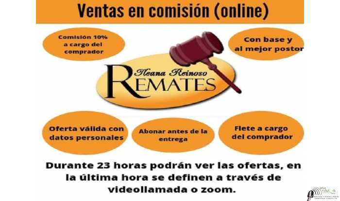 Ileana Reinoso realizará ventas online con bases al mejor postor hasta que se de autorización para los remates