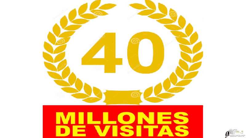 Hoy 9 de febrero 2022 soprepasaremos las 40 millones de visitas a esta Pagina web www.fmaaroncastellanos.com.ar