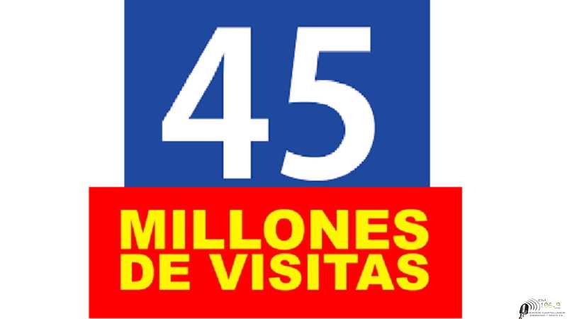 En este lunes 18 de Abril 2022 superamos las 45.000.000 de visitas a www.fmaaroncastellanos.com.ar