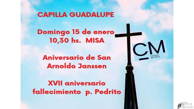 Capilla Guadalupe Barrio Sur domingo Santa misa hora 10, 30 horas