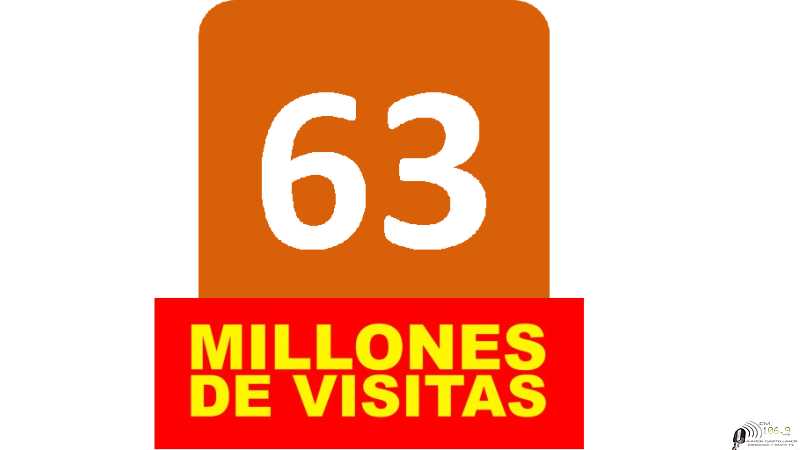 Hoy martes 18 de Enero 2023 sobrepasamos las 63.000.000 de visitas www.fmaaroncastellanos.com.ar