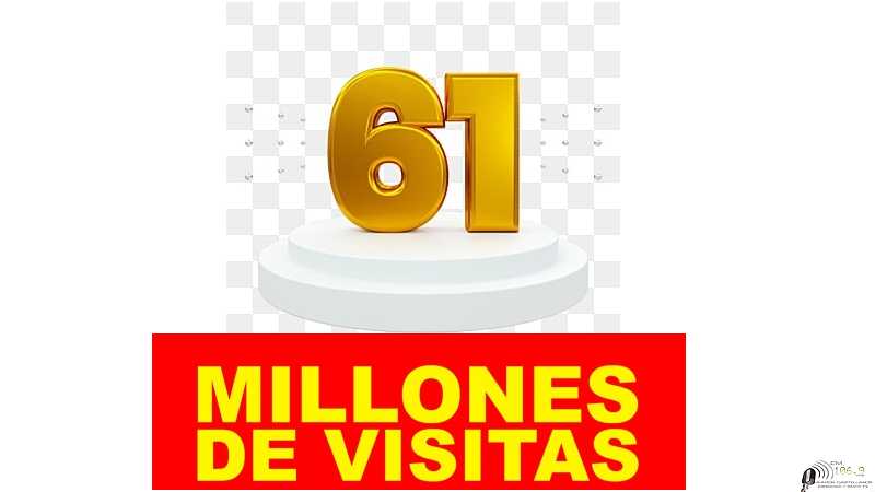 Este viernes 16 Diciembre 2022 superaremos las 61.000.000 millones de visitas www.fmaaroncastellanos.com.ar