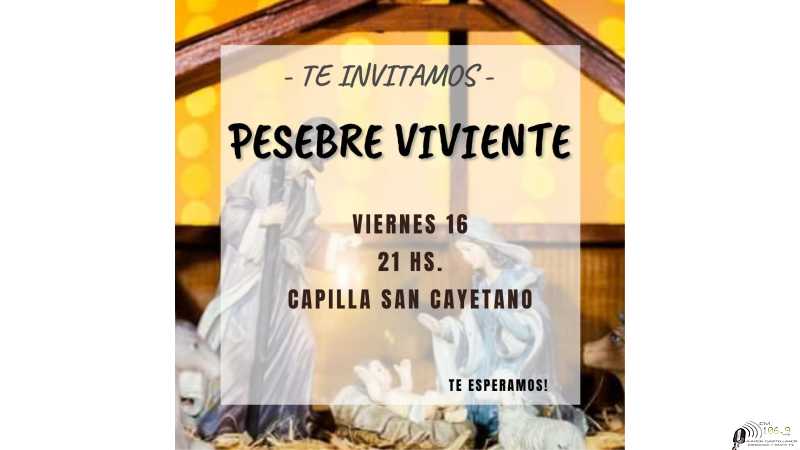 Capilla San Cayetano invita a su pesebre el viernes 16 Dic 21 horas