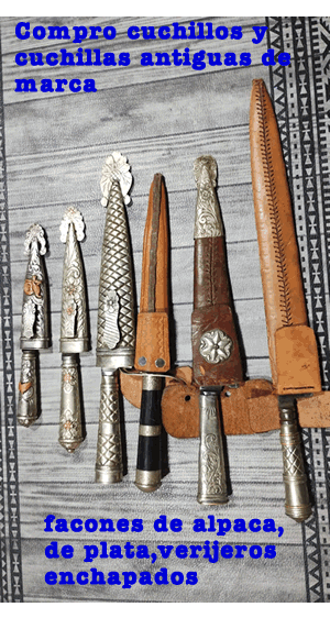 Compramos Cuchillos, Facones, Hebillas