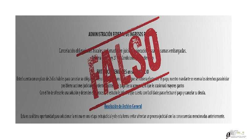 Comunicación falsa Circula por correo electrónico PUBLICADO: 14/02/2023