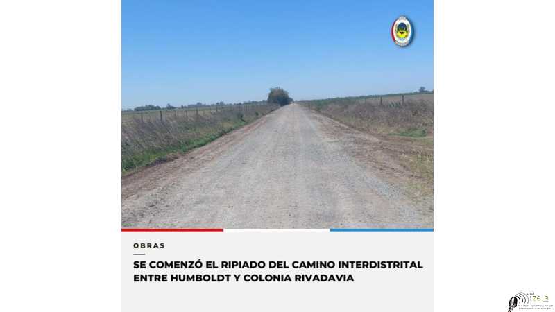Comenzaron el ripiado del camino interditristal entre Humboldt y Colonia Rivadavia