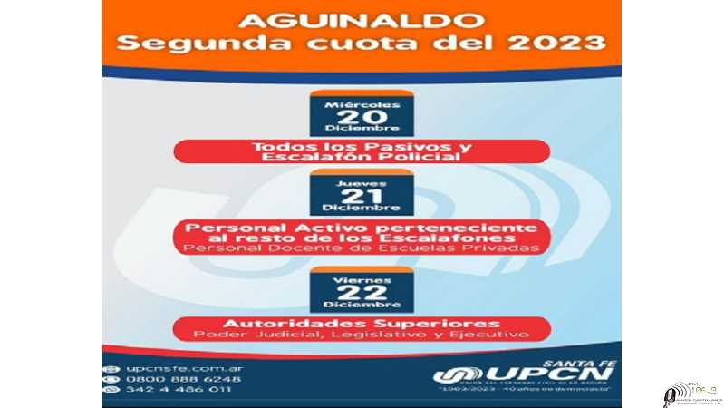 Cuando se cobra el aguinaldo empleados Provinciales de Santa Fe