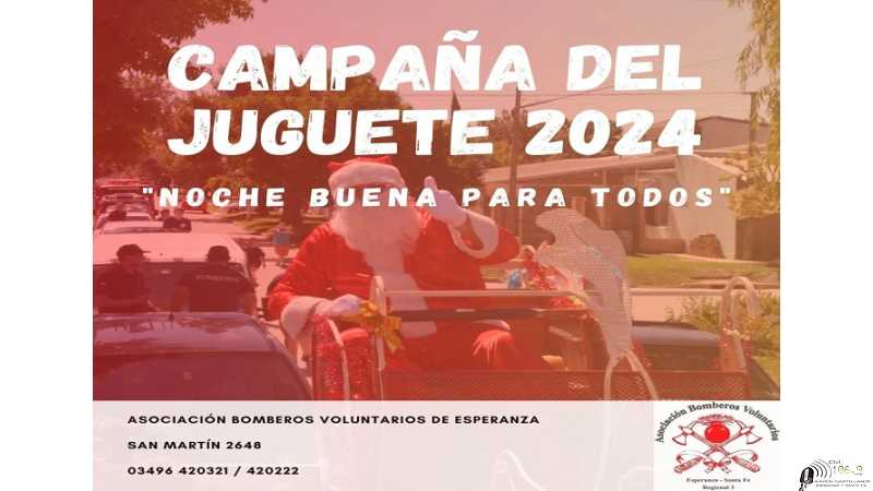Bomberos Voluntarios de Esperanza lanzó la campaña del juguete Navidad 2024