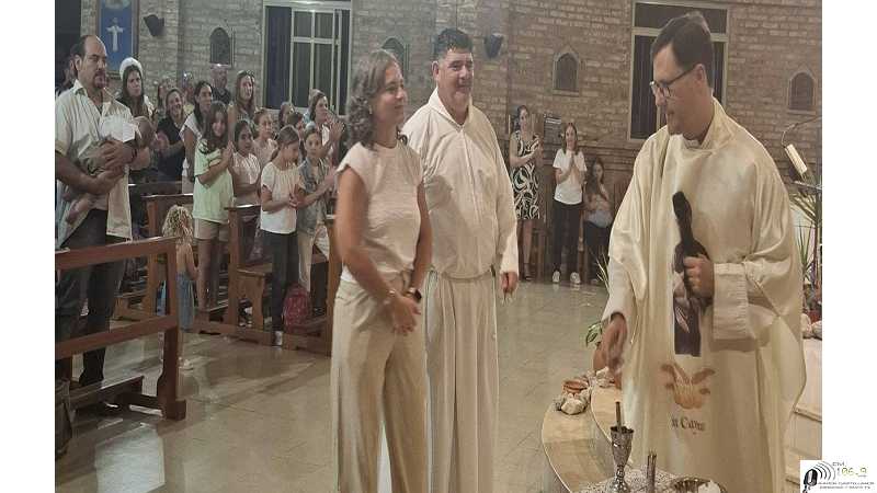 Misa en San Cayetano con inicio de catequesis, bautismo, bendición de cumpleaños y de aniversario de matrimonio !!!! 12 fotos