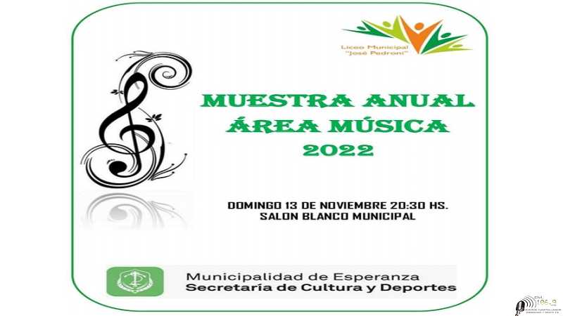 Muestra anual de música del liceo Municipal “JOSÉ PEDRONI”