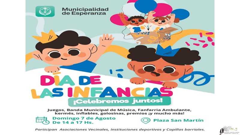 Domingo dia de la infancia de 14 a 17 horas en plaza San Martín