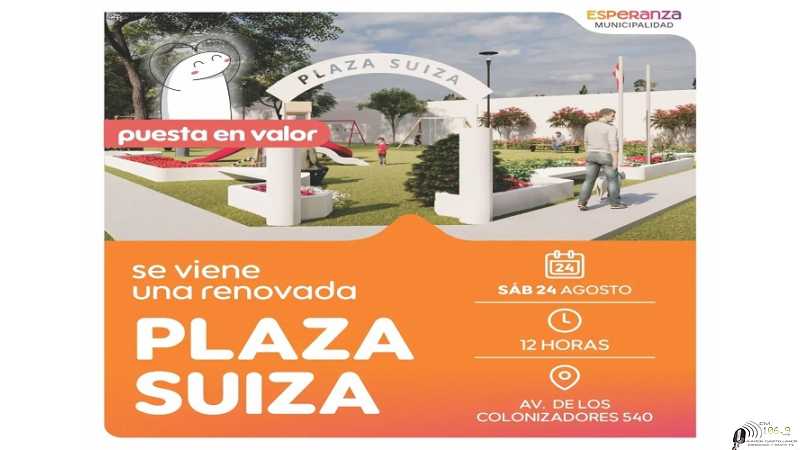 ¡Este sábado es el turno de la Plaza Suiza ! Te esperamos en la renovación de plazas publicas