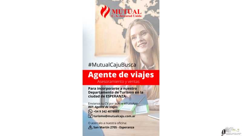 Búsqueda laboral - MUTUAL CAJU - Departamento de Turismo