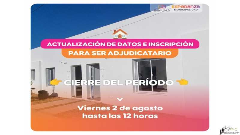 INFO IMPORTANTE | Último dia para actualización de datos e inscripción