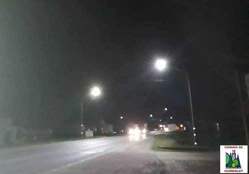 Ruta 70 Comuna Humboldt coloca nuevas luminarias led