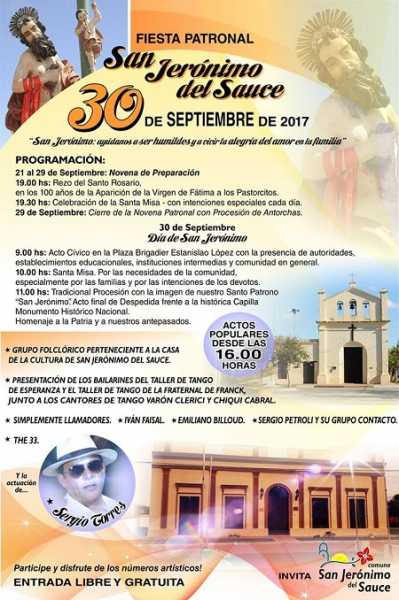 Fiesta Patronales San Jeronimo del Sauce 30 Septiembre