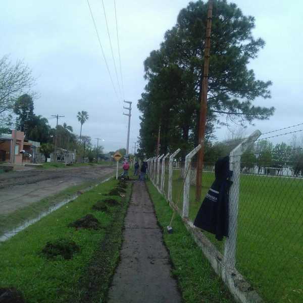 250 metros de vereda, limpieza y cambio de lozas.calle Rivadavia de Soler al Sur