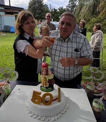 Felices 50 años de casados a Lita y Rubén Capeleto les deseamos desde la radio