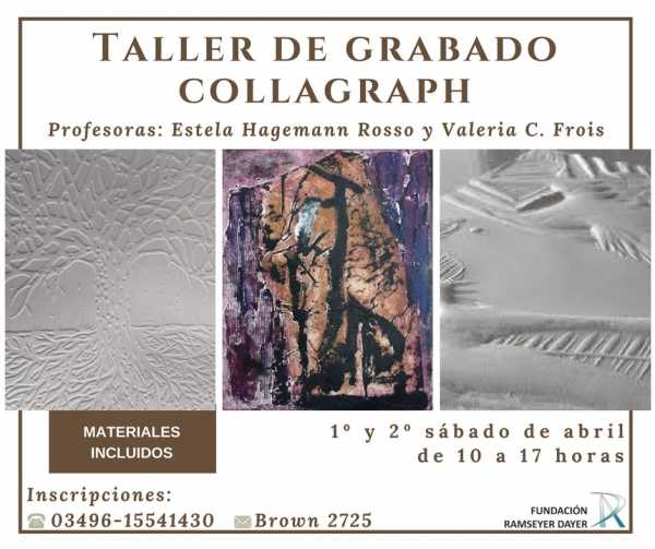 La Fundación Ramseyer Dayer informa que se realizará un Taller intensivo de grabado dictado por Estela Hagemann Rosso y Valeria Frois.