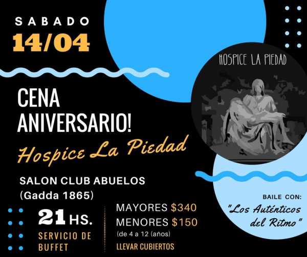 Hospice la Piedad realiza cena aniv el 14 de Abril
