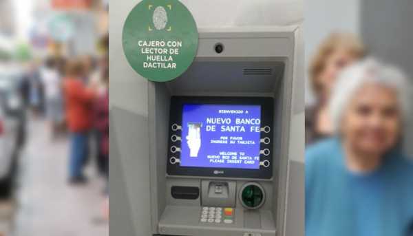 Banco Santa Fe presentó cajeros con reconocimiento de huellas dactilares en Franck, Ramona y Villa Eloisa