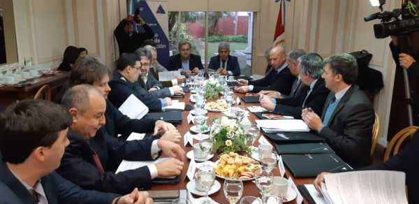 Reunión de la Junta Provincial de Seguridad que se realizó hoy en la sede de la Fiscalía General del MPA en la ciudad de Santa Fe.