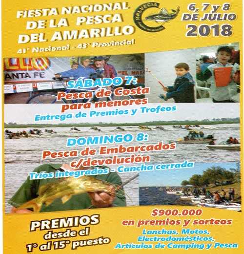 6-7-8 Julio gran Certamén Nacional  de Pesca del amarillo en Helvecia