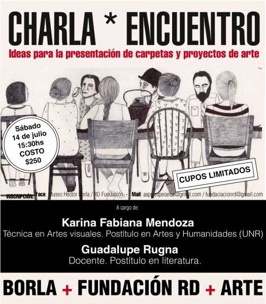La Fundación Ramseyer Dayer y el Museo Héctor Borla charla/ encuentro sobre ideas para la presentación de carpetas y proyectos de arte.