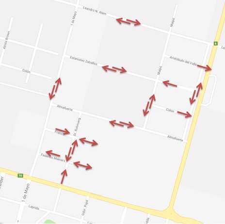 Nuevos cambios de circulación en calles de la ciudad.