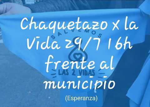 Este domingo 16 horas frente Municipio , profesionales de la salud realizarán “Chaquetazo por la vida” 
