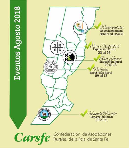 Agosto mes de importantes exposiciones en Prov Sta Fe