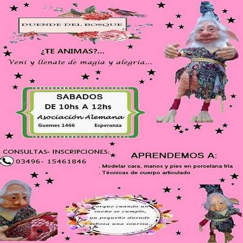Taller de Duendes en Sociedad Alemana sábados de 10 a 12 horas 