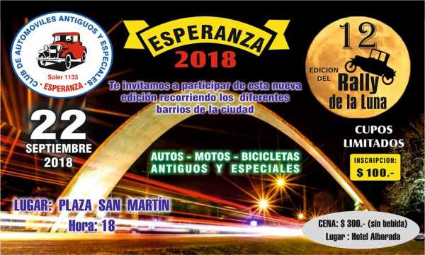 Se anuncio lo que va a ser la 12° Edición del Rally de la Luna 22 de Septiembre