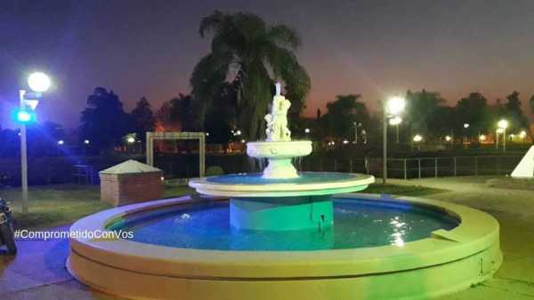 Nueva iluminación en sectores del Parque de la Agricultura de Esperanza