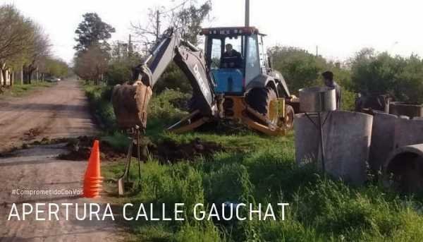 Franconi nos comentó abrimos calle Gauchat, entre Belgrano y Rivadavia Barrios que avanzan