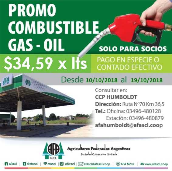 AFA HUMBOLDT ofrece mejoras en precios de combustibles