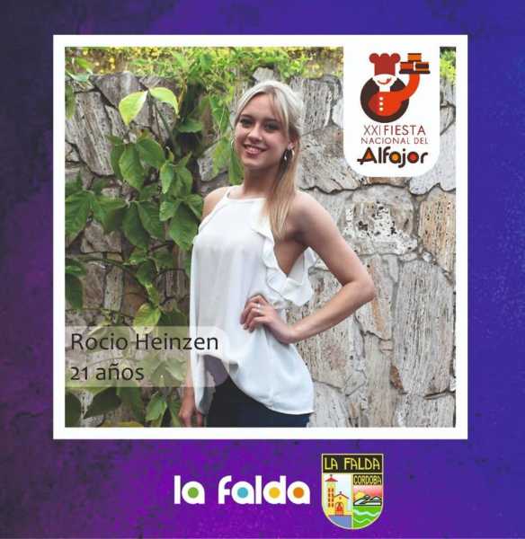 Reina de la fiesta del Alfajor de la ciudad de la FALDA Rocío Heinzen de Esperanza este domingo representante de la Asoc Suiza Guillermo Thell