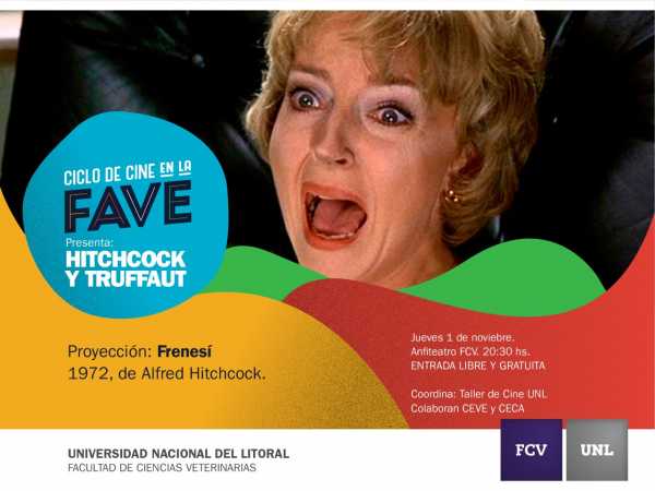 Más cine de suspenso del mejor en el Campus FAVE Este jueves 1º de noviembre se proyectará el film Frenesí, del director Alfred Hitchcock.