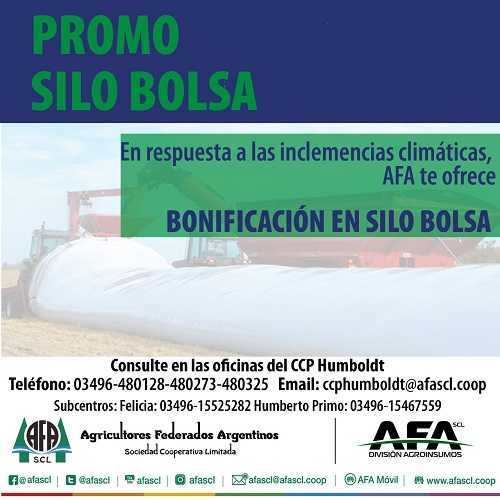 AFA HUMBOLDT otorga promo Silo Bolsa
