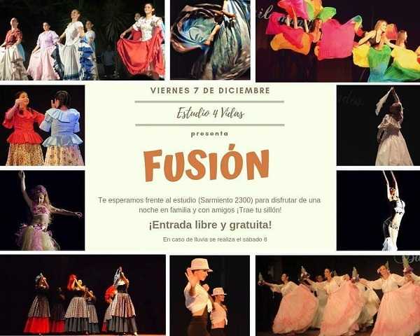  viernes 7 de diciembre a las 21hs Estudio de arte 4 Vidas presenta espectáculo, libre y gratuito en Sarmiento 2367 