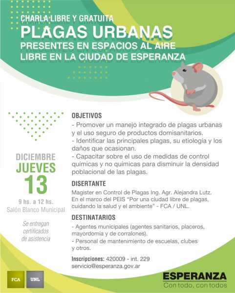Capacitación sobre el manejo integrado de plagas urbanas y el uso seguro de productos de control