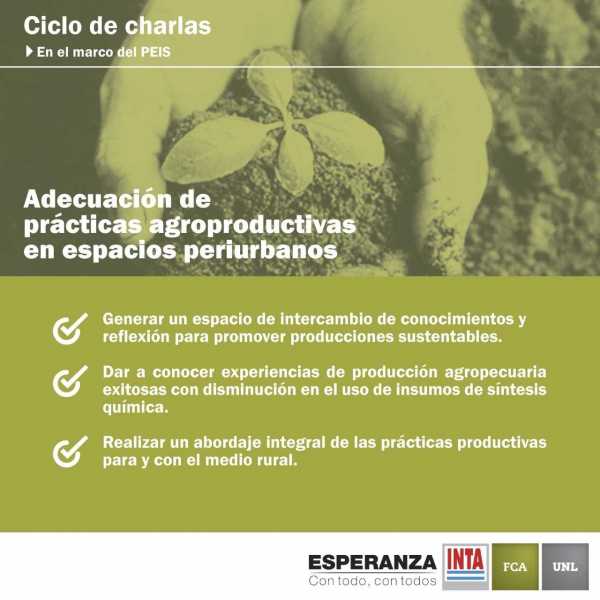 El Gobierno de la ciudad invita a participar del 1er encuentro del Ciclo de Charlas denominado “Adecuación de prácticas agroproductivas en espacios periurbanos”.