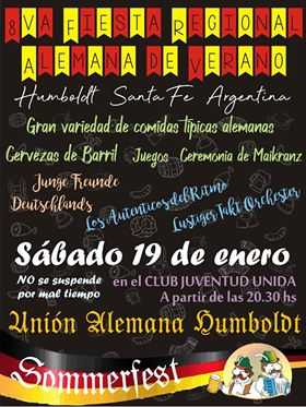 19 de Enero La gran Fiesta Alemana en Humboldt  