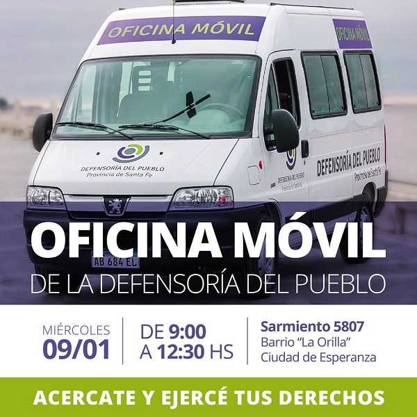  Defensoría del Pueblo de Santa Fe estarán con la Oficina Móvil 🚐 en Barrio 