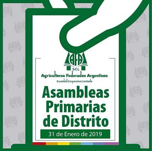 31/1/2019    AFA SCL - Agricultores Federados Argentinos SCL .Asambleas Primarias de Distrito 2019
