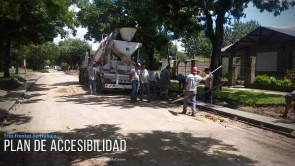 Después de 45 días de lluvias, retomamos los trabajos del Plan de Accesibilidad con total normalidad dijo Martín Franconi