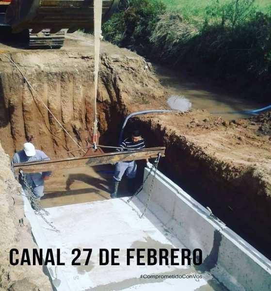 FRANCONI Trabajamos en los últimos 70 metros del Canal 27 de Febrero A pesar de que el gobierno nacional dio de baja el fondo sojero (dinero con el cual se financiaba la obra),
