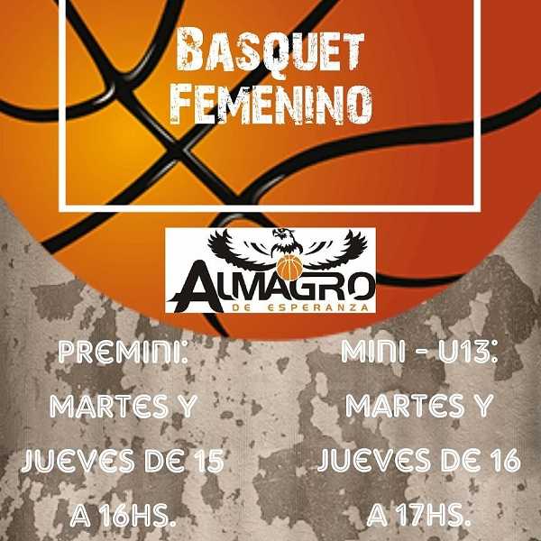 Se puede practicar basquet femenino en el Club Almagro